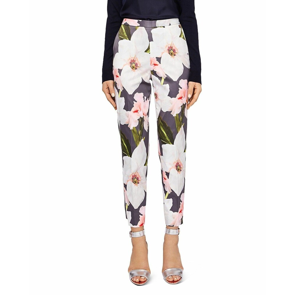 NWT TED BAKER LONDON (2) 6 Chatsworth tapered pants trousers slacks floral crop